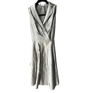 Jones Studio Women's Nylon Blend Sleeveless Collared Fit & Flare Dress Size 12